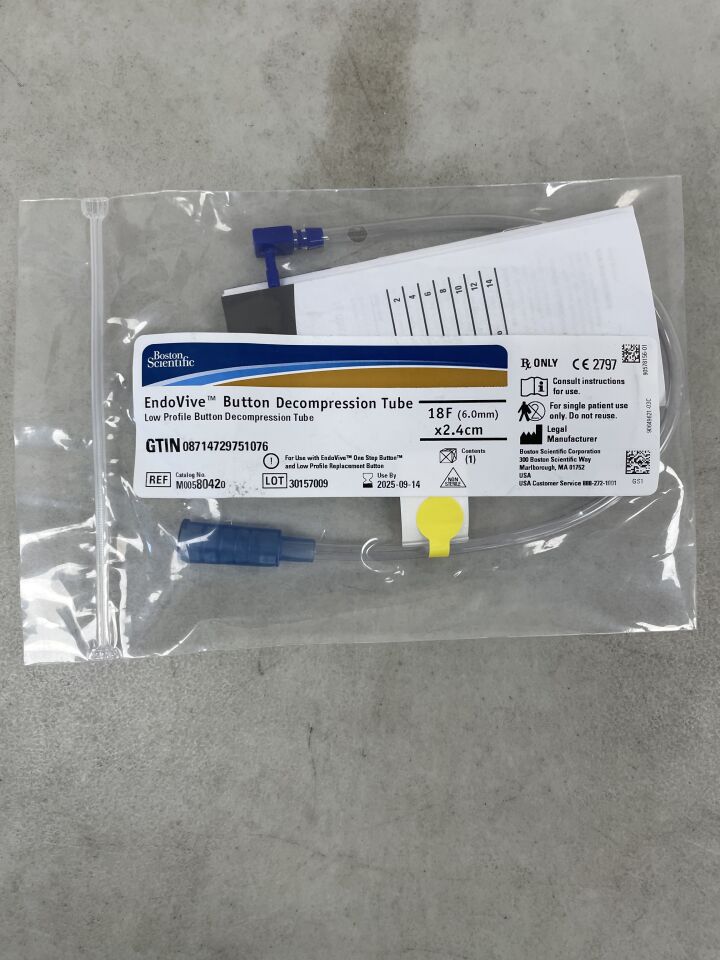 8042 - BOSTON SCIENTIFIC - EndoVive Low Profile Button Decompression Tube, 18F x 2.4cm, (EA) - ( Expiry Date: 2025-09-14 )