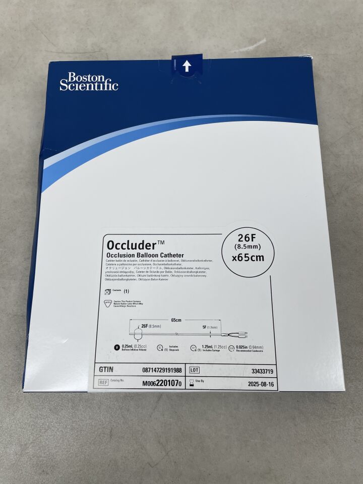 220107 - BOSTON SCIENTIFIC - Occluder Occlusion Balloon Catheter - 26Fr x 65cm, (BX/1) - ( Expiry Date: 2025-08-16 )
