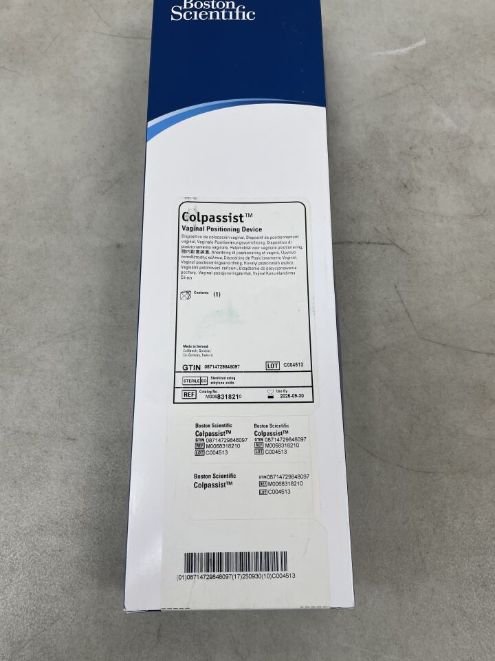 831821 - BOSTON SCIENTIFIC - Colpassist Vaginal Positioning Device, (BX/1) - ( Expiry Date: 2025-09-30 )