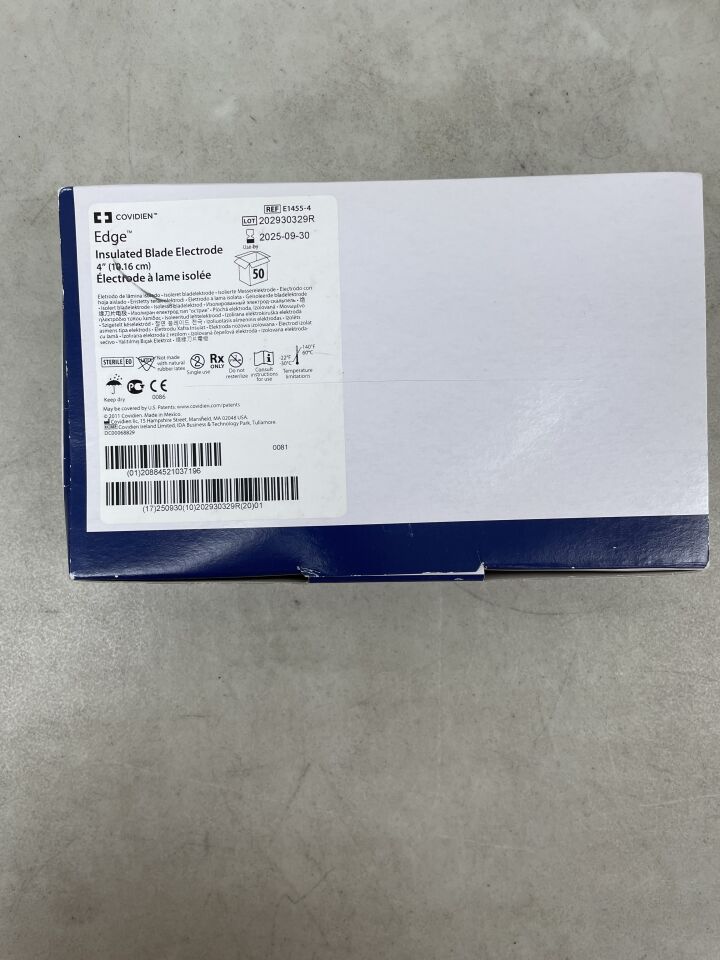 E1455-4 - COVIDIEN - Edge Insulated Blade Electrode 4", (BX/50) - ( Expiry Date: 2025-09-30 )