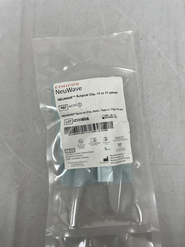 RCPK - ETHICON - NeuWave Surgical Clip, 15 or 17 Gauge, (EA) - ( Expiry Date: 2025-05-01 )