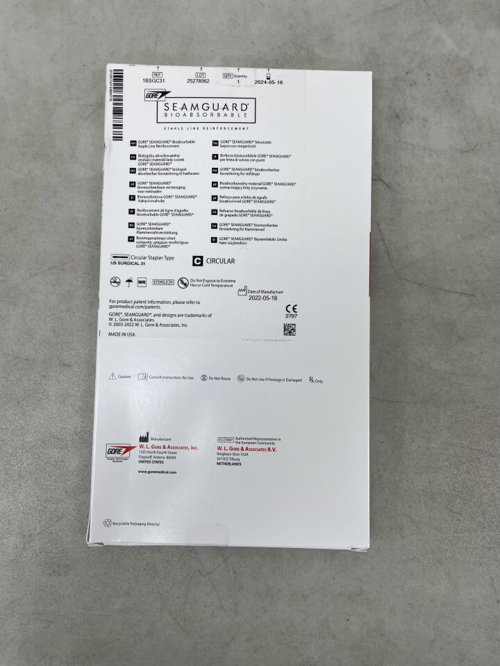 1BSGC31 - GORE - SeamGuard Circular Stapler Covidien AutoSuture CEEA 31, (BX/1) - ( Expiry Date: 2024-05-16 )