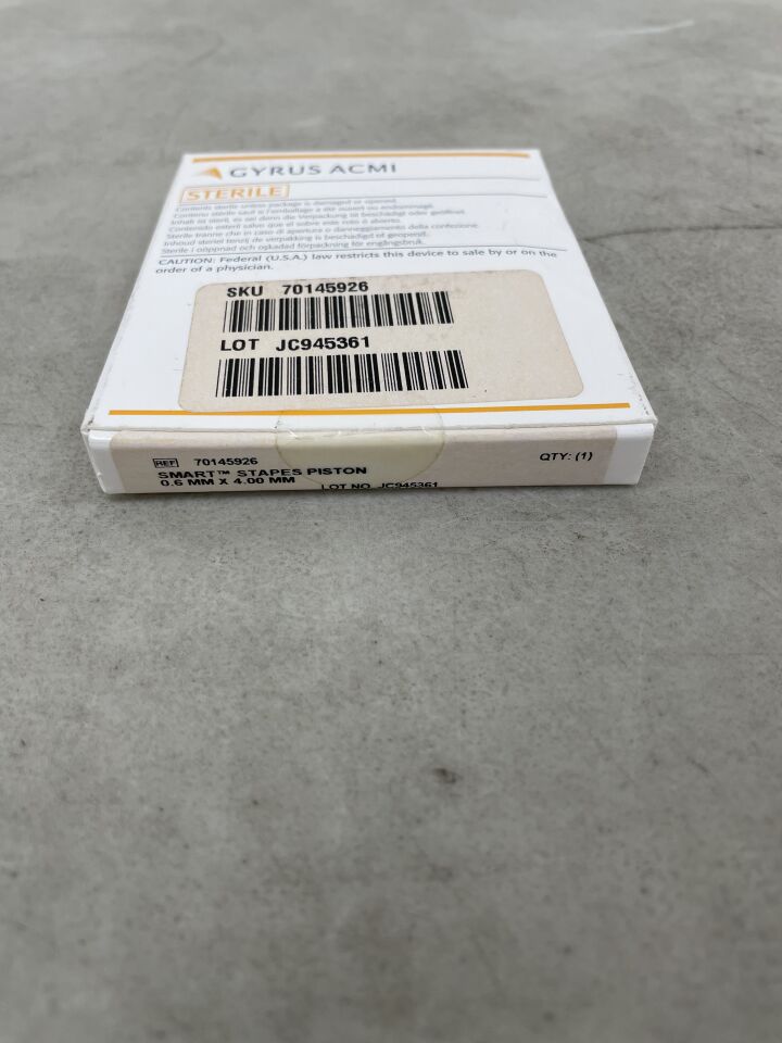 70145926 - GYRUS ACMI - Smart Stapes Piston 0.6mmx4.0mm, (BX/1) - ( Expiry Date: 2025-04-01 )
