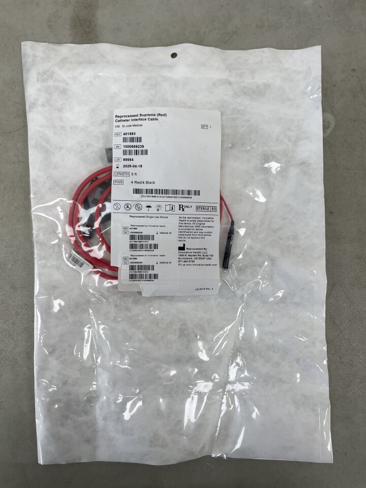 401983REP - INNOVATIVE HEALTH - SJM Supreme Electrophysiology Extension Cable, 150cm, Red, (EA) - ( Expiry Date: 2025-04-18 )