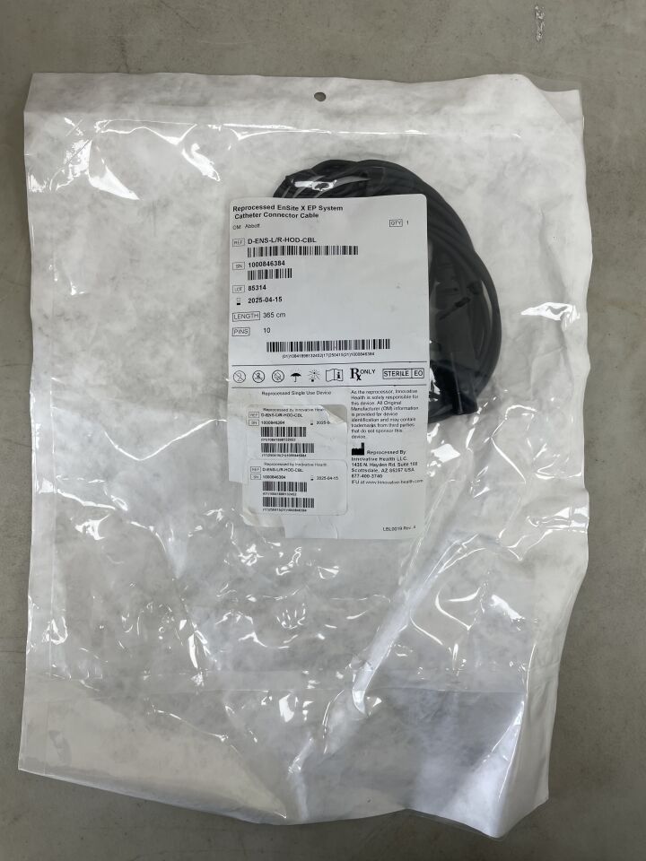 D-ENS-L/R-HOD-CBLREP - INNOVATIVE HEALTH - ABBOTT EnSite X EP System Catheter Connector Cable - For Livewire, Response Catheters - 10 PIN - 365cm, (EA) - ( Expiry Date: 2025-04-15 )