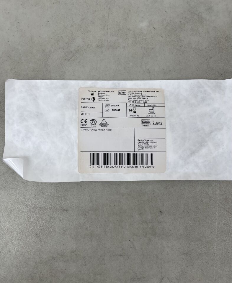 80003 - INTEGRA - SAFEGUARD Carpal Tunnel Knife, (EA) - ( Expiry Date: 2025-01-10 )