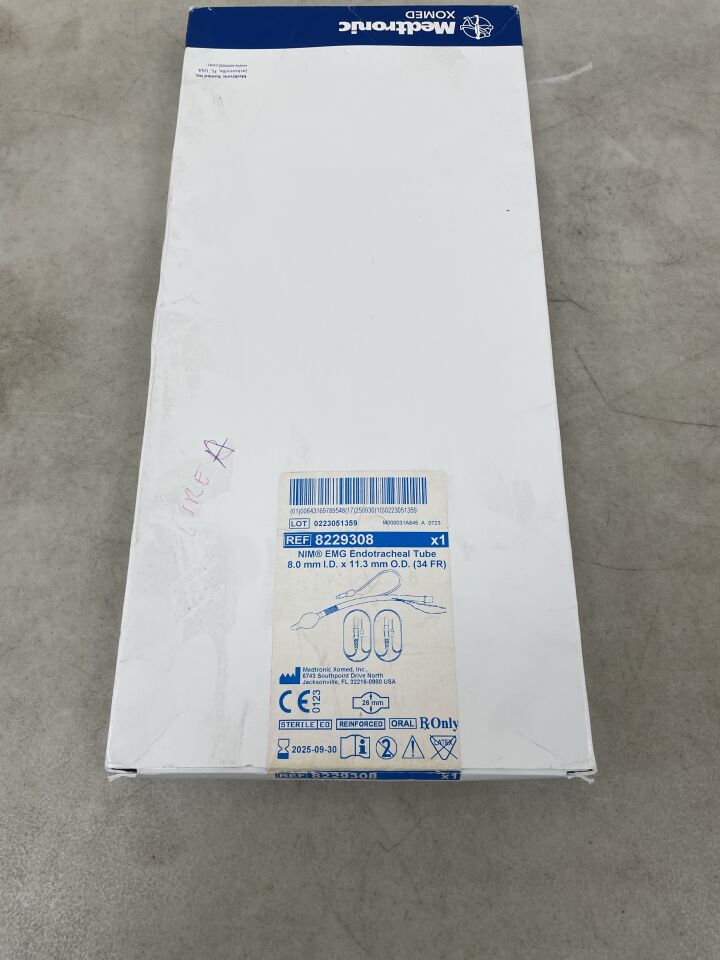 8229308 - MEDTRONIC - NIM EMG Reinforced Endotracheal Tube, 8 x 11.3mm, () - ( Expiry Date: 2025-09-30 )
