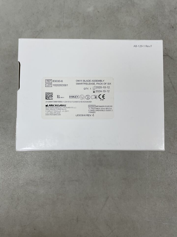 83030-6 - MICRO-AIRE - smart release endoscopic soft tissue release system (ectr) onyx blade assembly, (BX/6) - ( Expiry Date: 2024-10-12 )