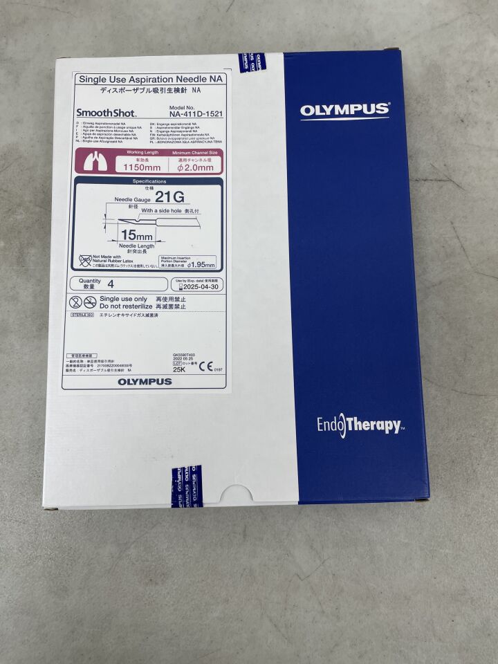 NA-411D-1521 - OLYMPUS - SmoothShot Aspiration Needle w/Side Hole, 21G x 15mm, (BX/4) - ( Expiry Date: 2025-04-30 )
