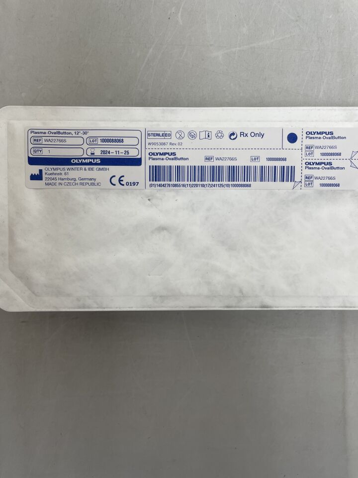 WA22766S - OLYMPUS - Plasma-OvalButton HF-Resection Electrode w/Cable 12°-30° ESG TURis, (EA) - ( Expiry Date: 2024-12-27 )