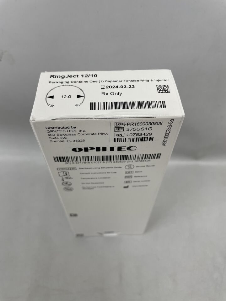 375US1G - OPHTEC - RingJect 12/10 Pre Loaded Disposable CTR Injector, Beveled Tip, (BX/1) - ( Expiry Date: 2025-04-12 )