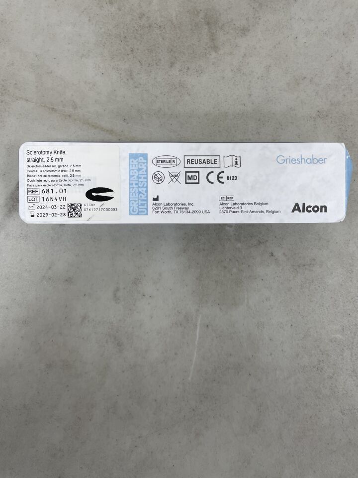 681.01 - ALCON - Cuchillo escleral Grieshaber UltraSharp (unidades) - (Fecha de caducidad: 28/02/2029)
