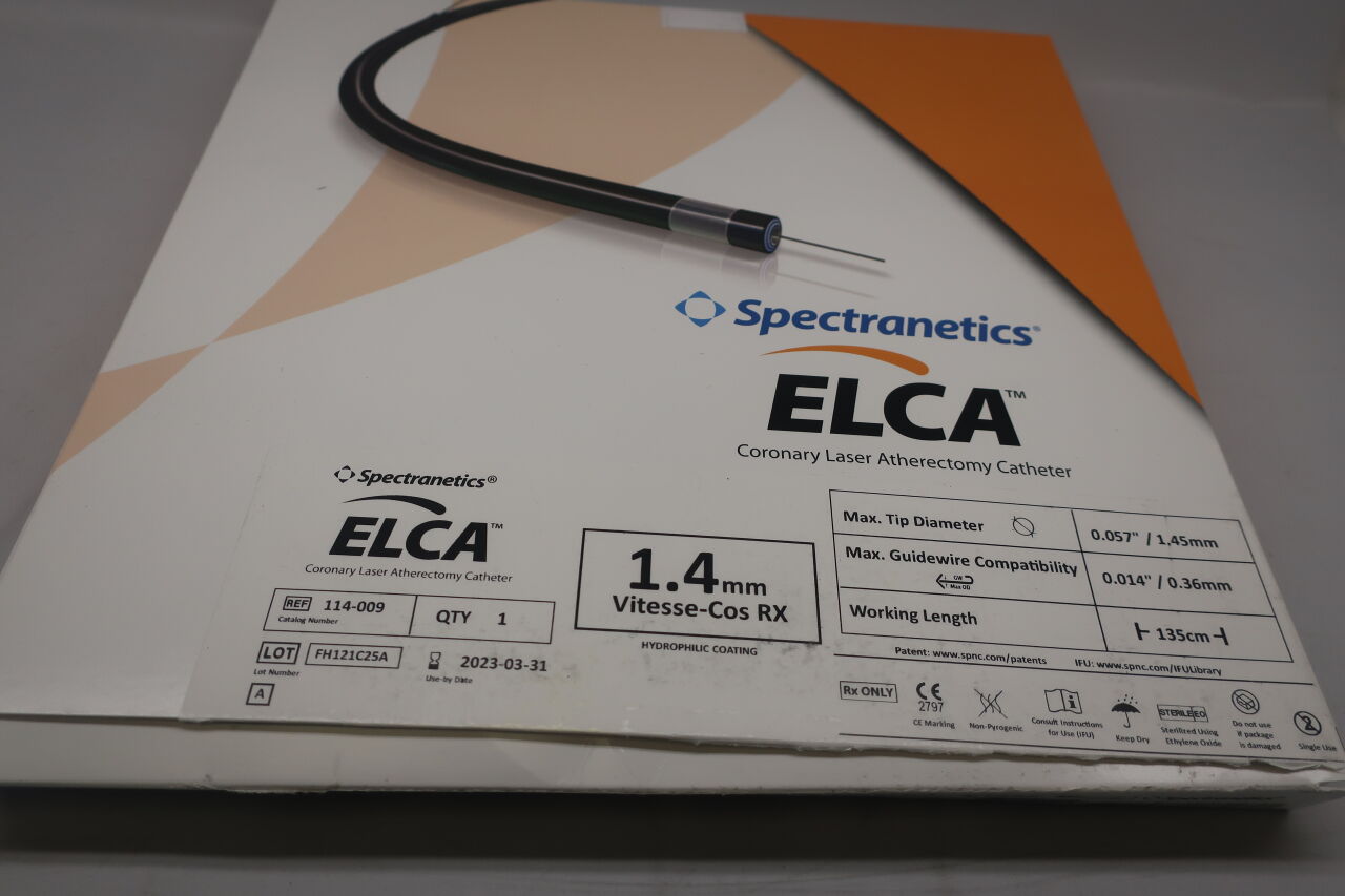 114-009 - SPECTRANETICS - 1.4mm vitesse-cos rx elca coronary laser atherectomy catheter, 135cm, (BX/1) - ( Expiry Date: 2024-08-23 )
