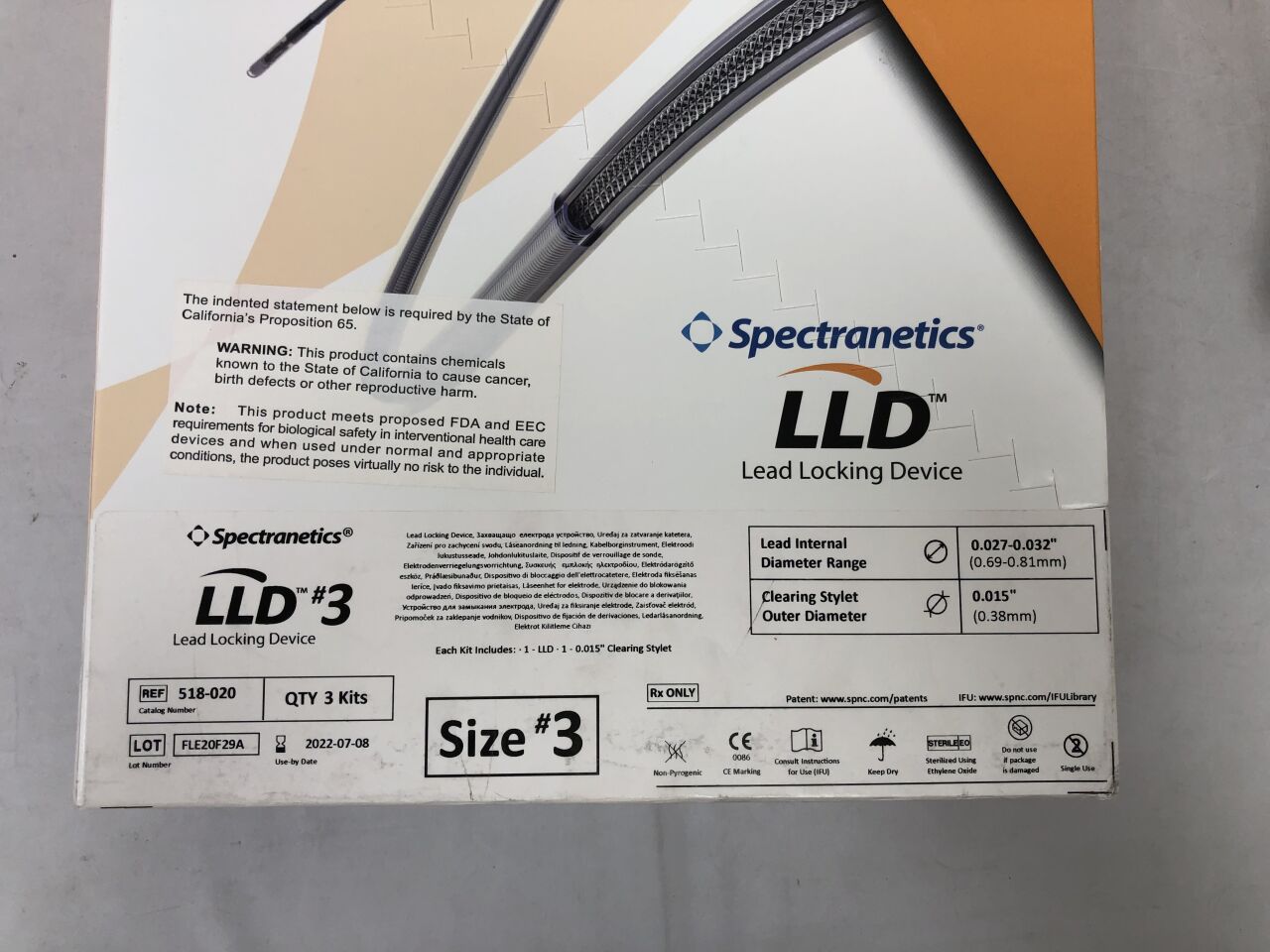 518-020 - SPECTRANETICS - LLD #3 Lead Locking Device - .015", () - ( Expiry Date: 2024-07-20 )