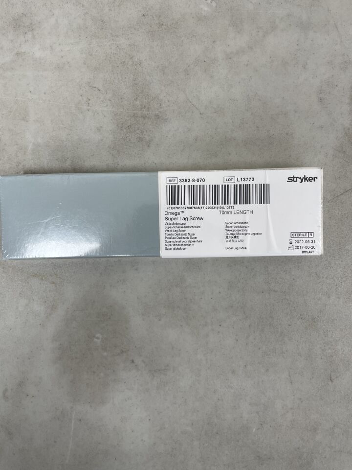3362-8-070 - STRYKER - Omega Super Lag Screw 15mm x 70mm, (BX/1) - ( Expiry Date: 2022-05-31 )
