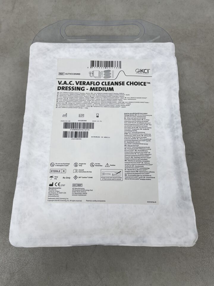 ULTVCC05MD  -  KCI  -  V.A.C. Veraflo Cleanse Choice Dressing - Medium , ( EA )  -  ( Expiry Date : 2025-12-31 )