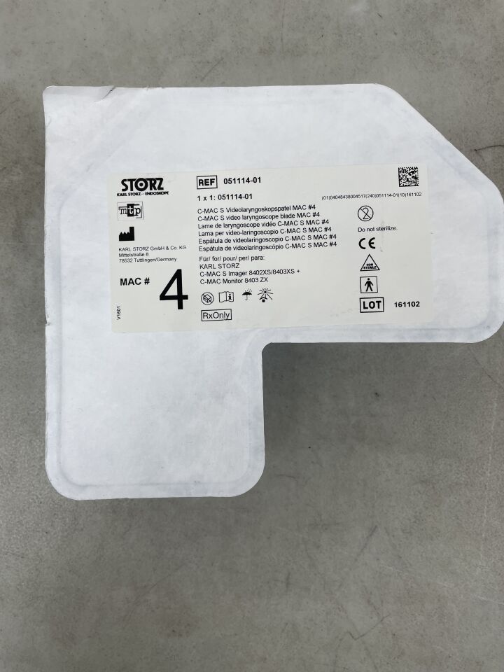 051114-01  -  STORZ  -  C-MAC S Video Laryngoscope MAC 4 , ( EA )  -  ( Expiry Date : 2099-12-31 )