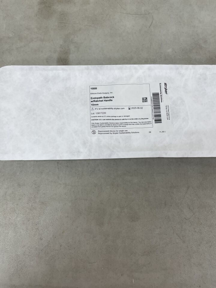 10BBREP - STRYKER - ETHICON Endopath Endoscopic Grasper Babcock, 10 mm dia. Shaft, (EA) - ( Expiry Date: 2025-06-02 )