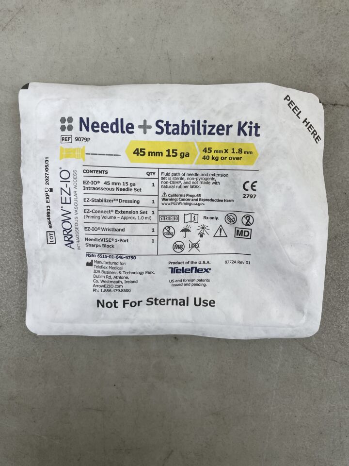 9079P - TELEFLEX - Arrow EZ-IO 骨內血管通路 45mm x 1.8mm，（EA）-（有效期至：2027-05-31）