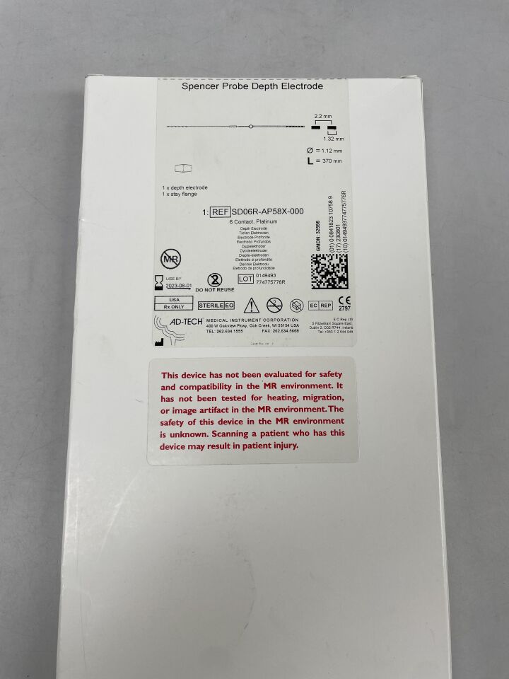 SD06R-AP58X-000 - AD-TECH - Spencer Probe Depth Electrode, 370mm , (BX/1) - ( Expiry Date: 2025-03-01 )