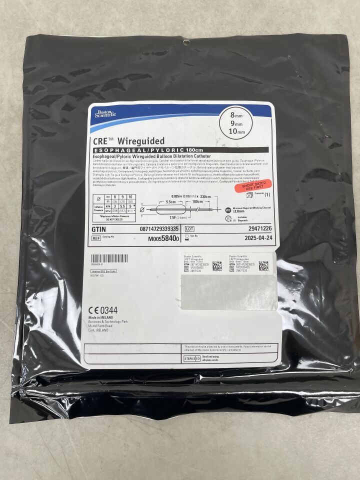 5840 - BOSTON SCIENTIFIC - CRE Wireguided Balloon Dilatation Catheter - Esophageal/Pyloric - 8mm x 9mm x 10mm, (EA) - ( Expiry Date: 2025-04-24 )