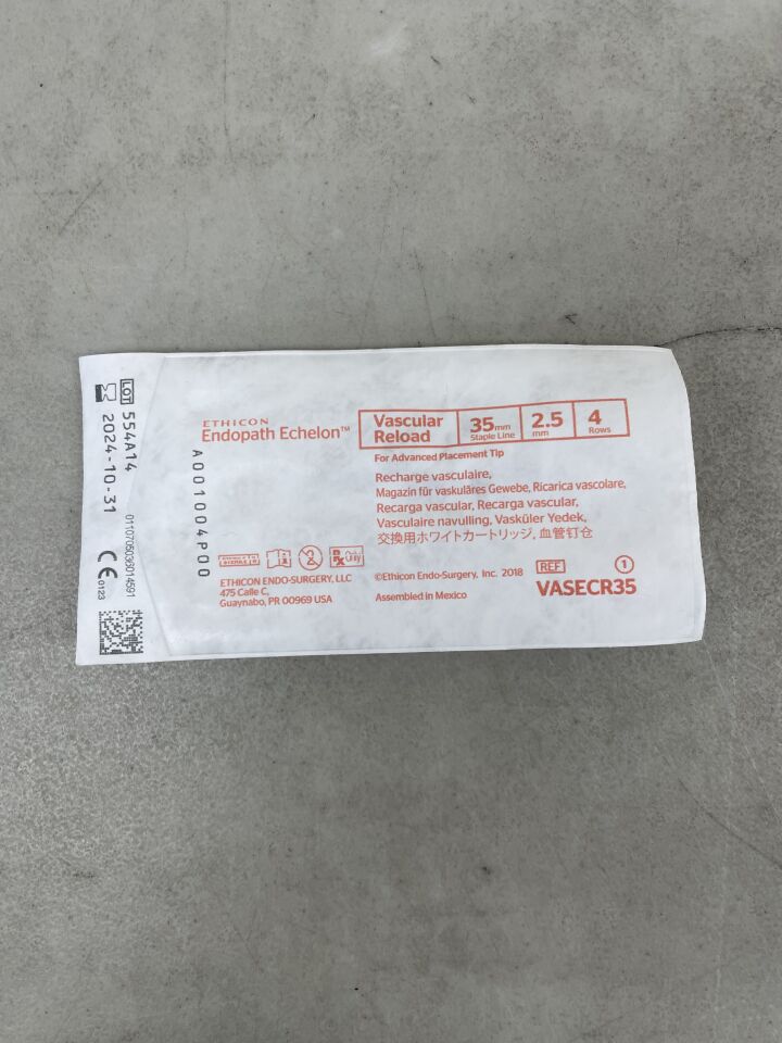 VASECR35 - ETHICON - Echelon Endopath Stapler Reload, For Advanced Placement Tip, (EA) - ( Expiry Date: 2024-10-31 )