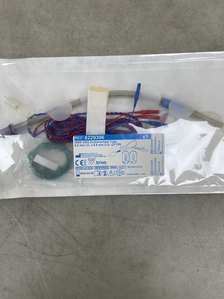 8229306 - MEDTRONIC - NIM EMG Reinforced Endotracheal Tube, 6 ID x 8.8 mm OD, (EA) - ( Expiry Date: 2024-02-28 )
