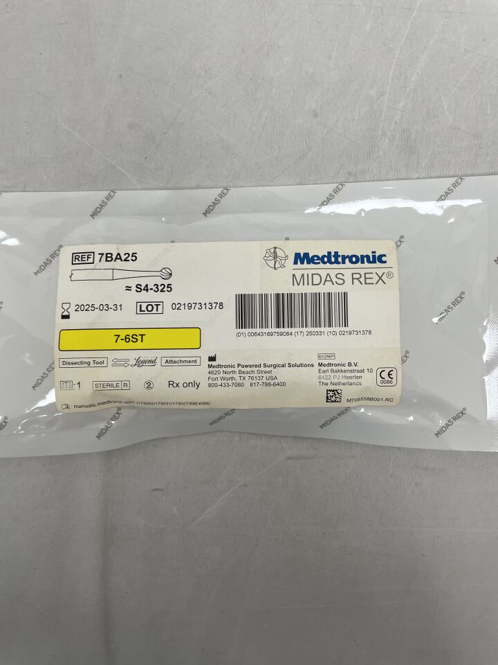 7BA25 - MEDTRONIC - Midas Rex Dissecting Tool 7-6ST, (EA) - ( Expiry Date: 2024-10-29 )