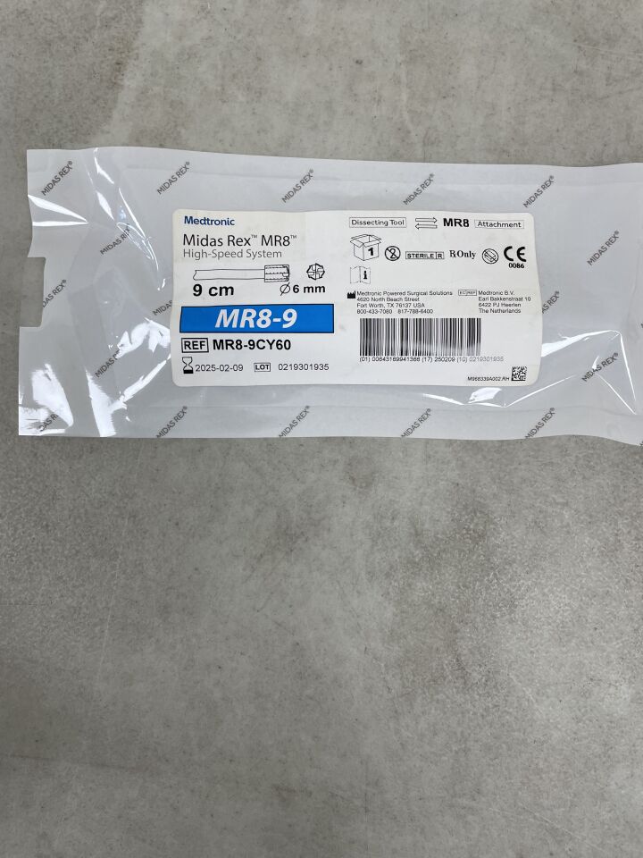 MR8-9CY60 - MEDTRONIC - Midas Rex Legend 9cm, 6mm Cylinder, (EA) - ( Expiry Date: 2025-02-09 )