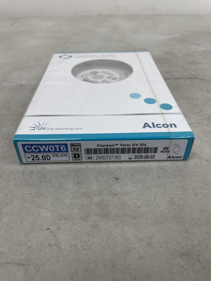 CCW0T6.250 - ALCON - Clareon Toric UV IOL, 25.0D, (BX/1) - ( Expiry Date: 2026-08-02 )