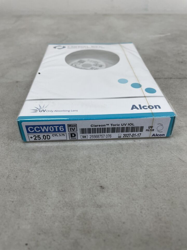 CCW0T6.250 - ALCON - Clareon Toric UV IOL, 25.0D, (BX/1) - ( Expiry Date: 2027-01-17 )