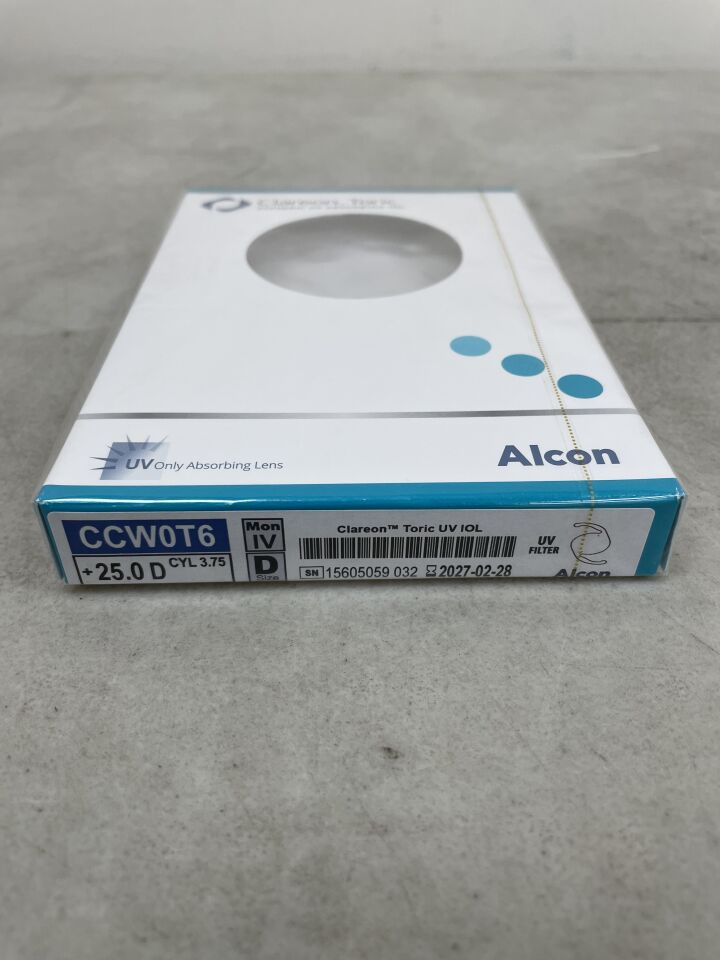 CCW0T6.250 - ALCON - Clareon Toric UV IOL, 25.0D, (BX/1) - ( Expiry Date: 2027-02-28 )