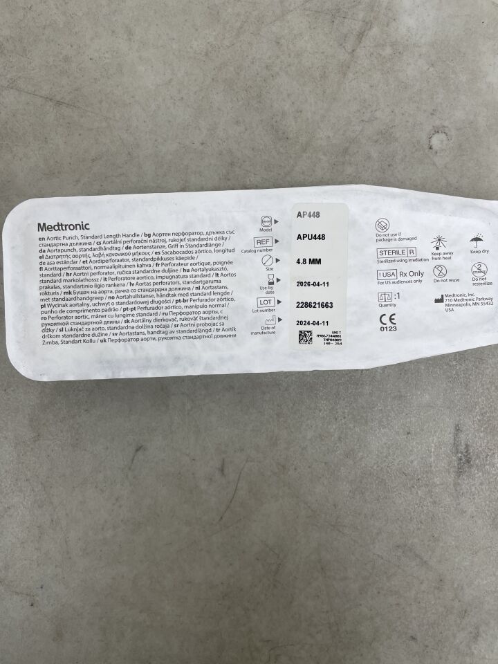 APU448  -  MEDTRONIC  -  Aortic Punch, Standard Handle 4.8mm , ( EA )  -  ( Expiry Date : 2026-04-11 )