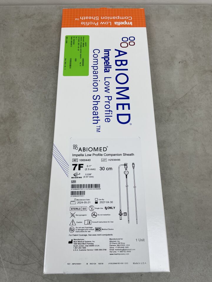 1000440 - MERIT MEDICAL - Impella 低輪廓伴侶套 - 7Fr x 30cm，（BX/1）-（有效期至：2027-04-30）