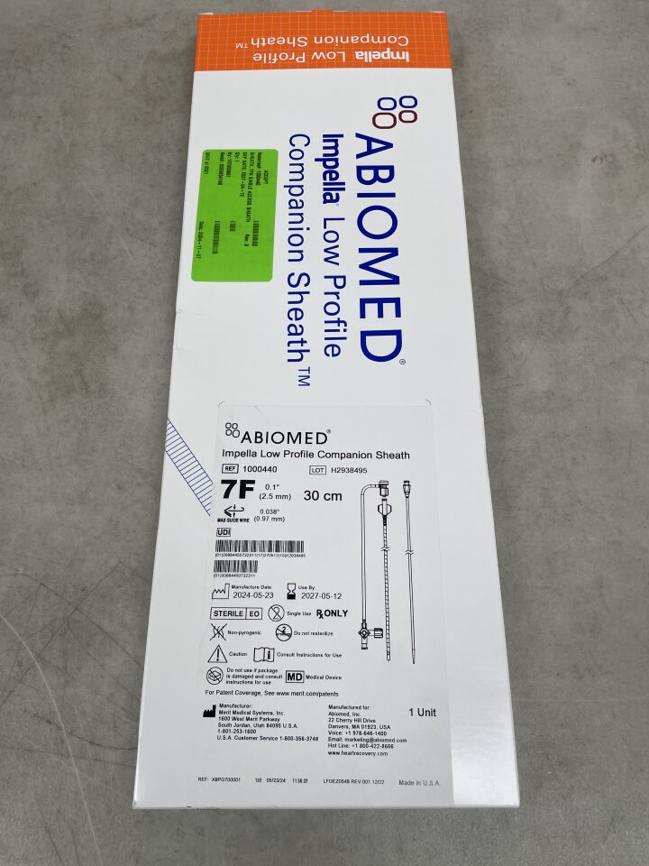 1000440 - MERIT MEDICAL - Impella 低輪廓伴侶套 - 7Fr x 30cm，（BX/1）-（有效期至：2027-05-12）