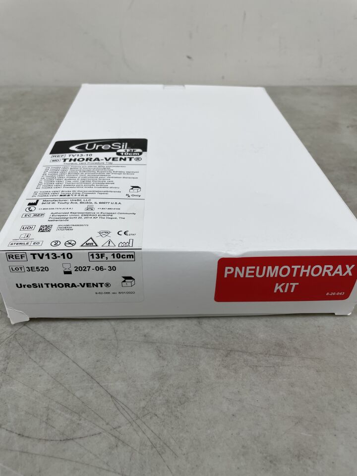 TV13-10  -  URESIL  -  Thora-Vent Thoracic Vent Procedure Tray 13F/10cm , ( BX/1 )  -  ( Expiry Date : 2027-06-30 )