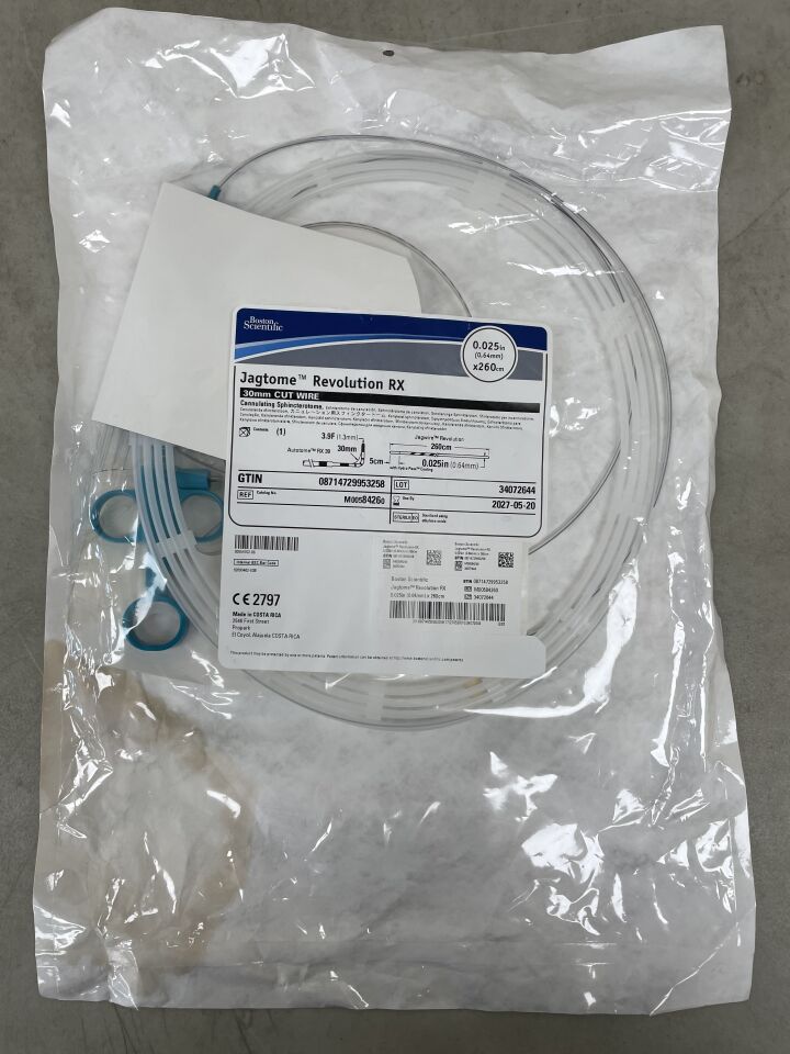 8426 - BOSTON SCIENTIFIC - Esfinterotomo canulado Jagtome Revolution RX - Alambre de corte de 30 mm - 0,025" x 260 cm (unidad) - (Fecha de caducidad: 20/05/2027)