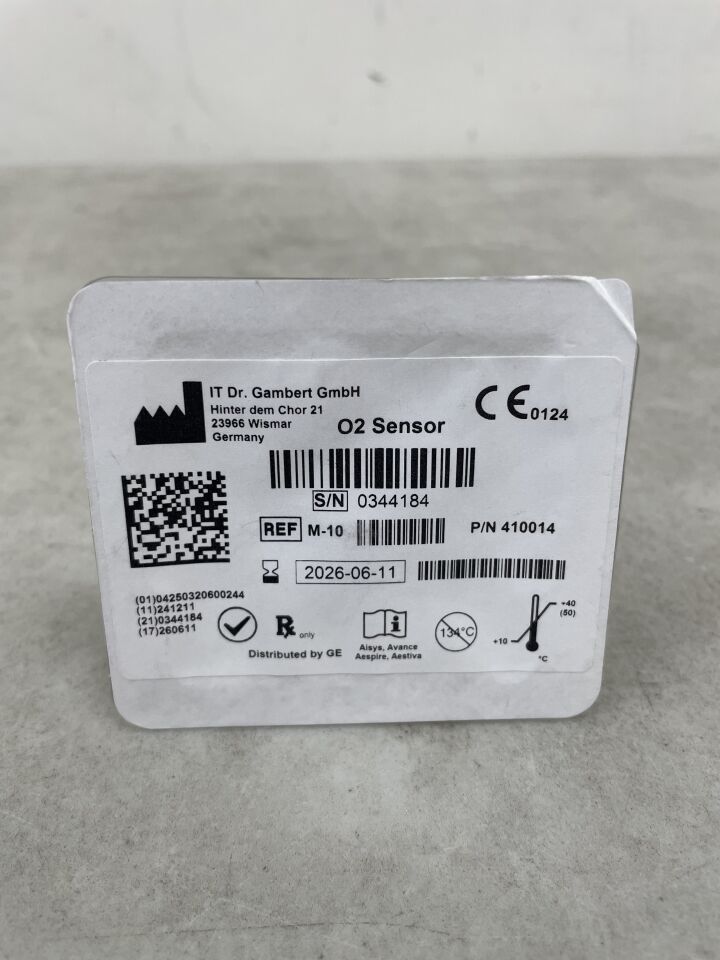 410014 - GE - Sensor de O2 M-10, ABS, Suministro de Anestesia, (Unidad) - (Fecha de vencimiento: 11/06/2026)
