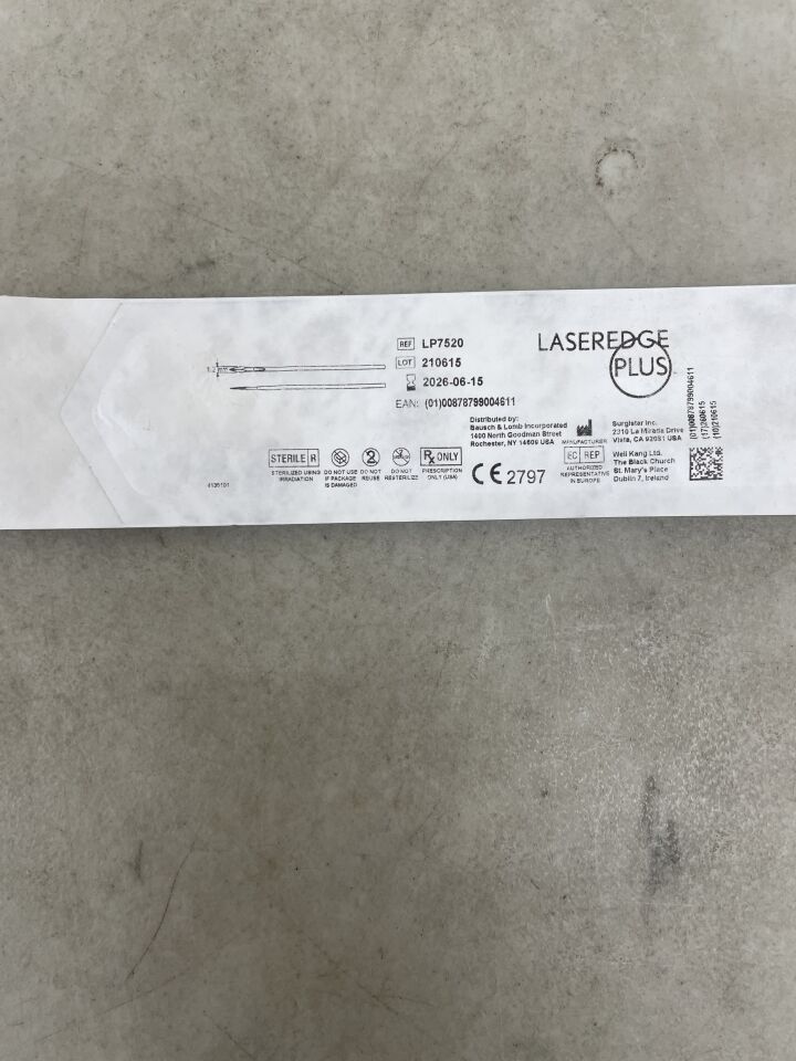 LP7520  -  SURGISTAR  -  LaserEdge Plus MVR Knife 20G , ( EA )  -  ( Expiry Date : 2026-06-15 )
