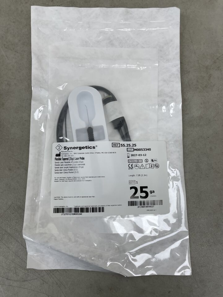 55.25.25  -  SYNERGETICS  -  Flexible Tapered (25ga-30ga) Laser Probe , ( EA )  -  ( Expiry Date : 2027-03-12 )