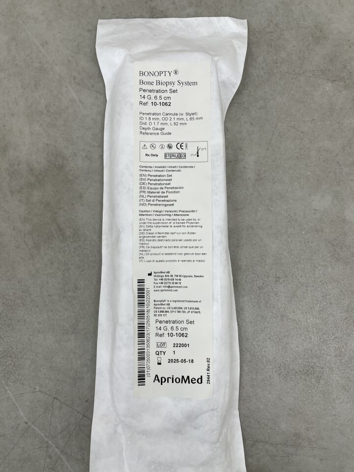 10-1062 - APRIOMED - Bonopty Penetration Set 14G, 6.5 cm, (EA) - ( Expiry Date: 2025-05-18 )