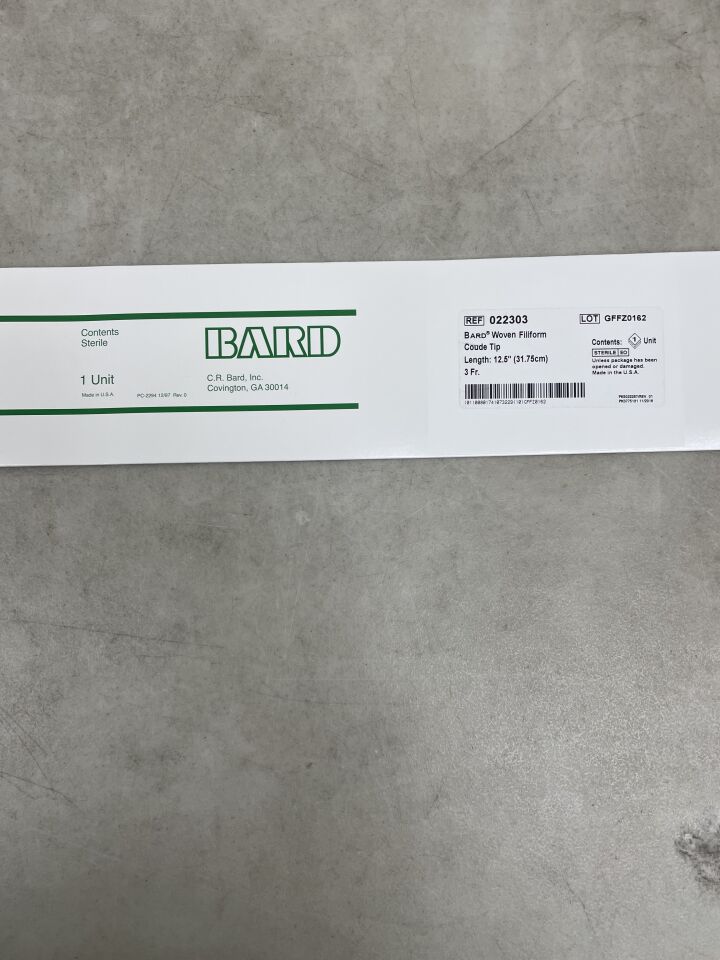 22303 - BARD - Woven Filiform Coude Tip 3Fr 12.5in., (BX/1) - ( Expiry Date: 2024-12-01 )