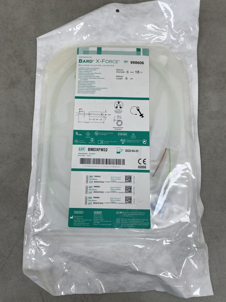 998606 - BARD - X-Force U30 Ureteroscopic Balloon Dilation Catheter 6mm x 60mm, (EA) - ( Expiry Date: 2022-04-25 )