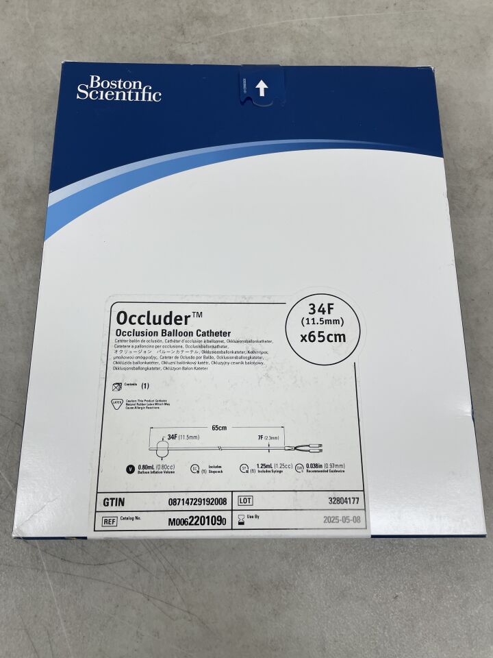 220109 - BOSTON SCIENTIFIC - Occluder Occlusion Balloon Catheter - 34Fr x 65cm, (BX/1) - ( Expiry Date: 2025-05-08 )