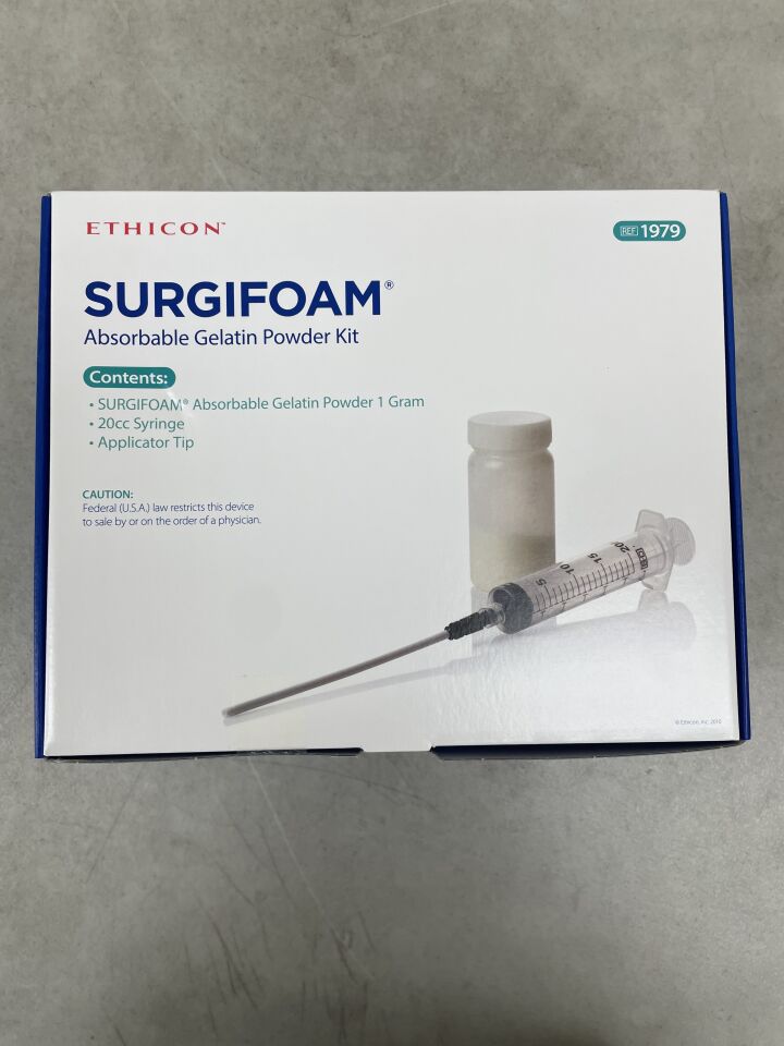 1979 - ETHICON - Surgifoam Absorbable Gelatin Powder Kit, 1g, (BX/1) - ( Expiry Date: 2023-03-15 )