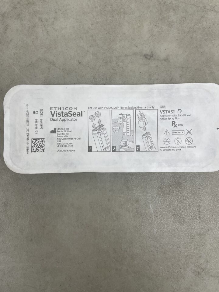 VSTAS1 - ETHICON - VistaSeal, Dual Applicator, Applicator with 2 additional Airless Spray Tips, () - ( Expiry Date: 2023-07-03 )
