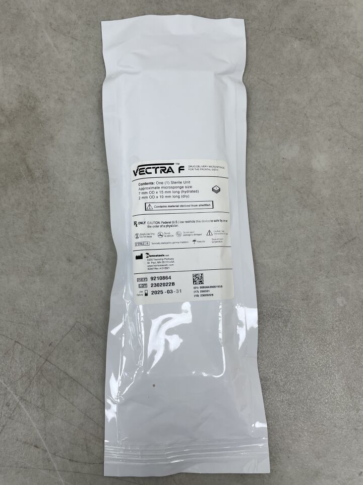 9210864 - HEMOSTASIS - Vectra F Drug Delivery Microsponge for the Frontal Ostia, 7mm outer diameter, 15mm long when hydrated, (EA) - ( Expiry Date: 2025-03-31 )