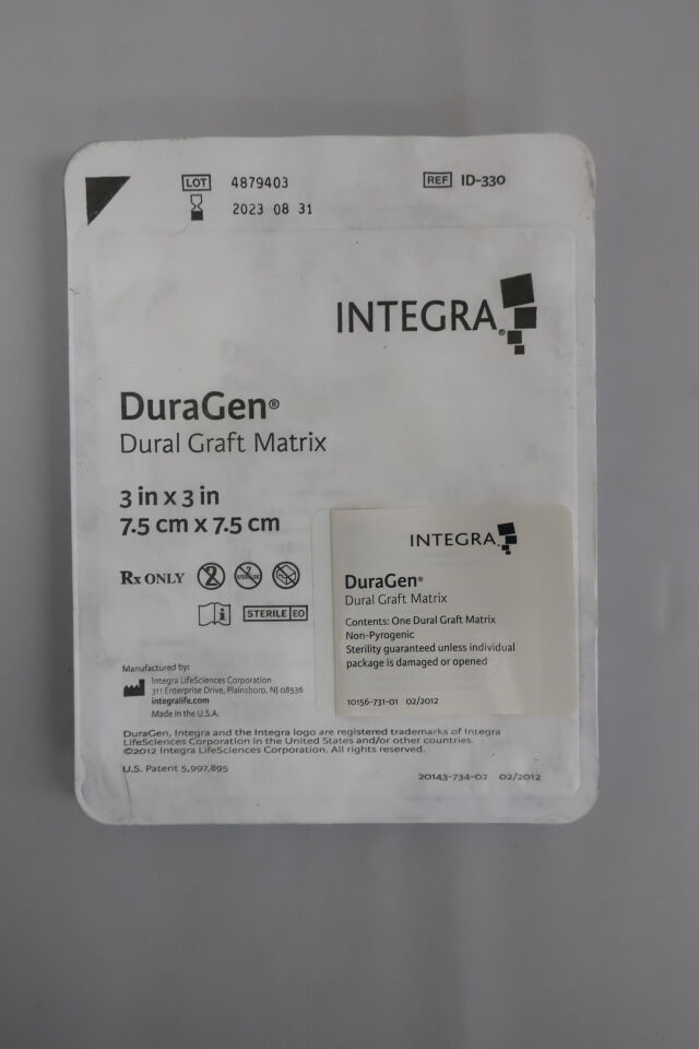 ID3305 - INTEGRA - duragen dural graft matrix: 3" x 3", (EA) - ( Expiry Date: 2025-08-31 )