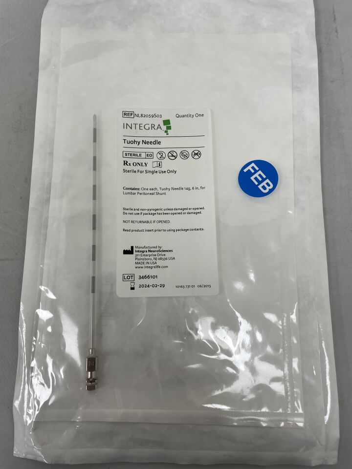 NL82059S03 - INTEGRA - Tuohy Needle, 14G, 6", (EA) - ( Expiry Date: 2024-09-30 )