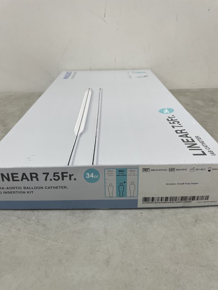 0684-00-0479-02U - MAQUET - LINEAR 7.5Fr Intra-Aortic Balloon (IAB) Catheter and Insertion Kit - 7.5Fr x 34cc, (BX/1) - ( Expiry Date: 2024-08-31 )